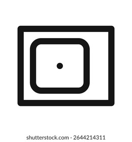 Ícone da UI do dissipador de cozinha, símbolo vetor da interface do usuário da linha simples do dissipador de aço inoxidável da sobrecarga
