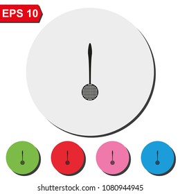Kitchen skimmer flat round colorful vector icon.