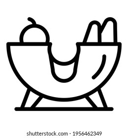 Kitchen slicer icon. Outline kitchen slicer vector icon for web design isolated on white background