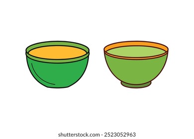 Kitchen soup bowl icon set - High-quality food clipart and bowl graphics for menus, recipes, and more