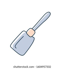 kitchen spatula cartoon doodle vector stock icon in flat style. Decoration kitchenware element Isolated on white background. Flat design. Vector illustration