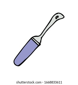 Kitchen spatula hand drawn doodle icon. Spatula - kitchen utensils vector sketch illustration for print, web,  isolated on white background.