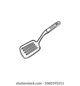 Kitchen spatula hand drawn outline doodle icon. Spatula - kitchen utensils vector sketch illustration for print, web, mobile and infographics isolated on white background.