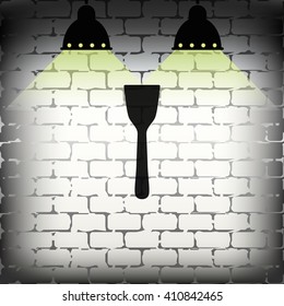 Kitchen spatula icon.