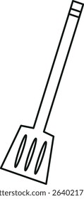 kitchen spatula icon black outline