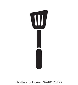 Ícone de espátula de cozinha um utensílio de cozinha com uma alça longa para levantar, virar ou espalhar alimentos durante fritar, assar ou grelhar tarefas vetor ícone de glifo sólido