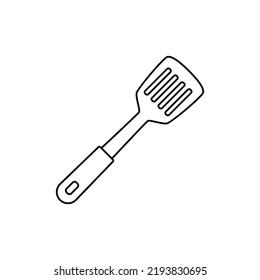 kitchen spatula icon in line style icon, isolated on white background