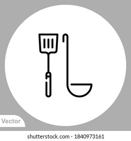 Kitchen spatula icon sign vector,Symbol, logo illustration for web and mobile