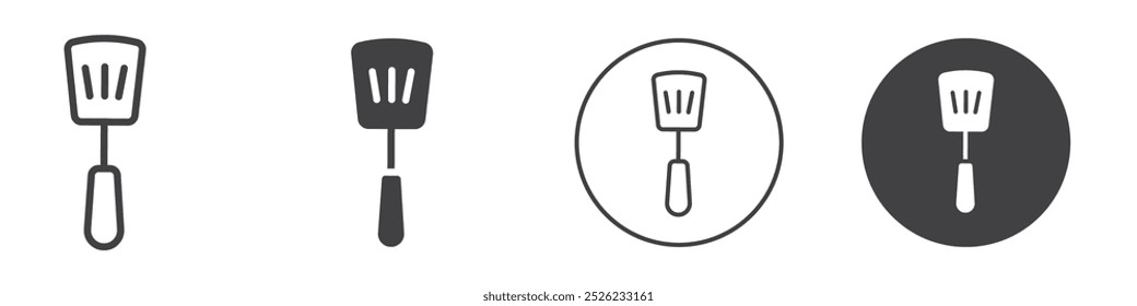 kitchen spatula icon Simple outline vector logo