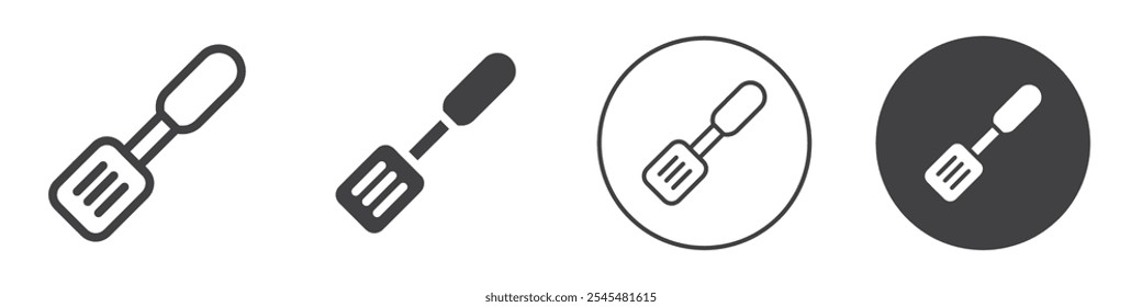 Kitchen spatula icon Simple outline vector logo