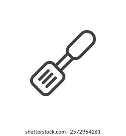 Kitchen spatula icon Simple outline vector logo