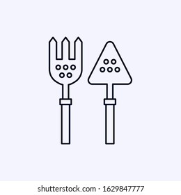 kitchen spatula icon thin isolated