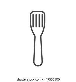 Kitchen spatula icon. thin line design