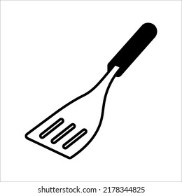 Kitchen spatula icon. Vector concept illustration for design on white background. color editable