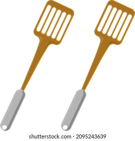 Küchenspatel, Illustration, Vektorgrafik auf weißem Hintergrund.