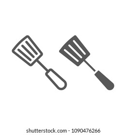 Kitchen spatula line and glyph icon, kitchen and cooking, cook tool sign vector graphics, a linear pattern on a white background, eps 10.