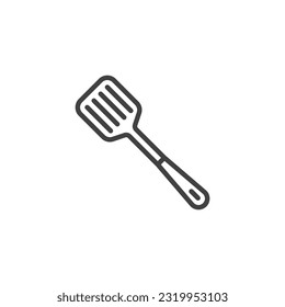 Kitchen spatula line icon. linear style sign for mobile concept and web design. Spatula outline vector icon. Symbol, logo illustration. Vector graphics