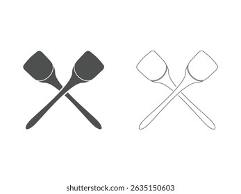 design do logotipo da espátula da cozinha, vetor, isolado no fundo transparente