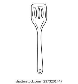 Kitchen spatula on white background