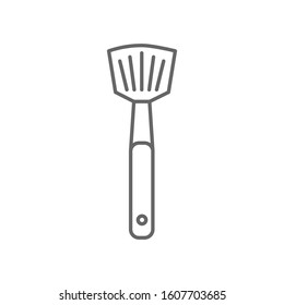 Kitchen spatula outline icon style vector