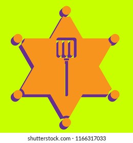 Kitchen spatula sign illustration. Vector. Flat style black icon on white.
