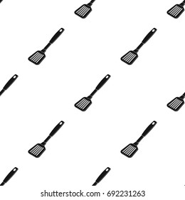 Kitchen spatula.BBQ single icon in black style vector symbol stock illustration web.