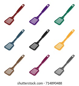 Kitchen spatula.BBQ single icon in black style vector symbol stock illustration web.