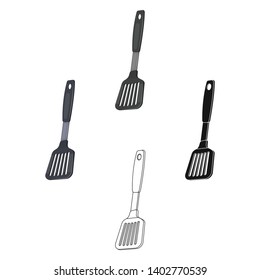 Kitchen spatula.BBQ single icon in cartoon,black style vector symbol stock illustration web.