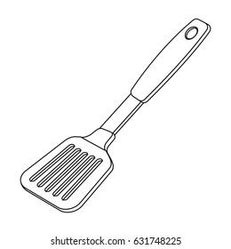 Kitchen spatula.BBQ single icon in outline style vector symbol stock illustration web.