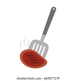 kitchen spatula tool with meat