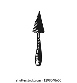 kitchen spatula vector doodle sketch isolated on white backgroun
