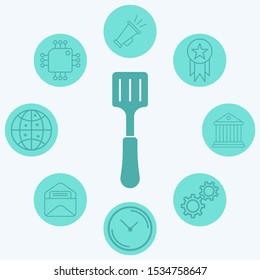 Kitchen spatula vector icon sign symbol