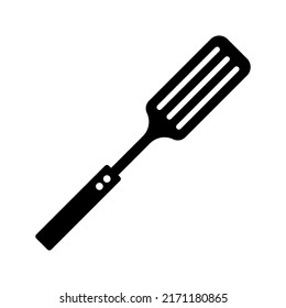 Icono de glifo aislado del vector de espátula de cocina. Aparatos de cocina. Símbolo gráfico para cocinar diseño de sitio web, logotipo, aplicación, interfaz de usuario