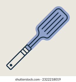 Kitchen spatula vector isolated icon. Kitchen appliances. Graph symbol for cooking web site design, logo, app, UI