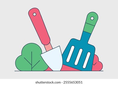 kitchen spatula vector isolated icon. this is a editable file .