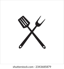 símbolo de ilustración vectorial de icono de espátulas de cocina