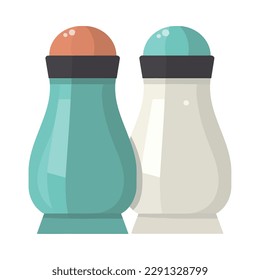 kitchen spice bottles icon isolated