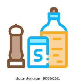 kitchen spices icon vector. kitchen spices sign. color symbol illustration