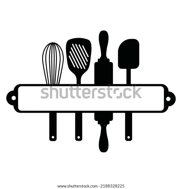 Kitchen Split Monogram Vector Cartoon Illustration Stock Vector ...