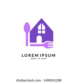 Kitchen, spoon and fork, dining restaurant, food and cafe logo vector. Culinary food symbol/icon design template