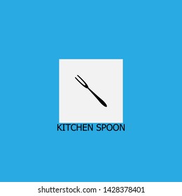 kitchen spoon icon sign signifier vector