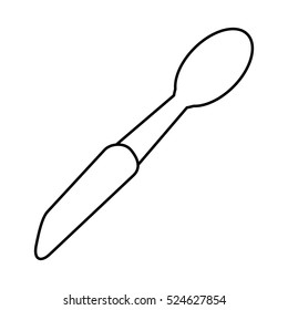 kitchen spoon utensil icon vector illustration graphic design