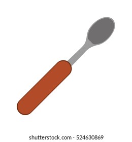 kitchen spoon utensil icon vector illustration graphic design