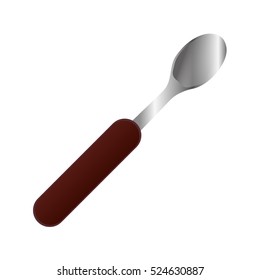 kitchen spoon utensil icon vector illustration graphic design