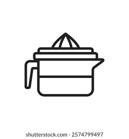 Kitchen Squeezer Outline Icon Vector Illustration