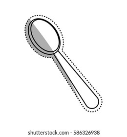 Kitchen stainless spoon icon vector illustration graphic design