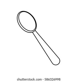 Kitchen stainless spoon icon vector illustration graphic design