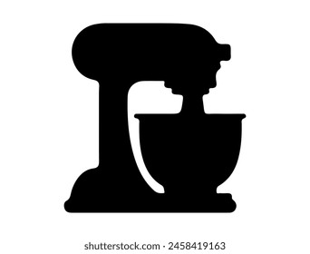 Kitchen stand mixer silhouette vector art