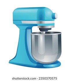 Ilustración vectorial del mezclador de la cocina aislada en fondo blanco