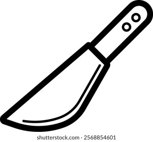 Kitchen steel knife flat icon 